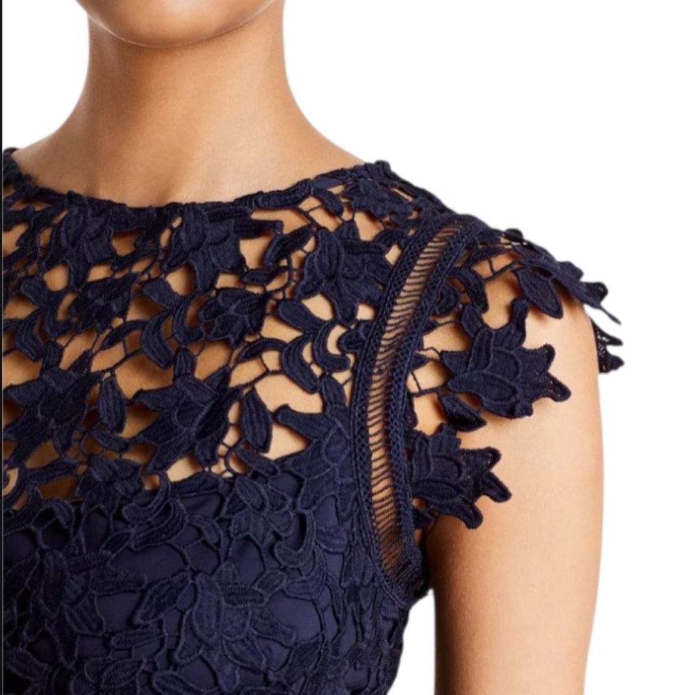 Eliza J Asymmetric Lace Cocktail Dress - Picture 5 of 11
